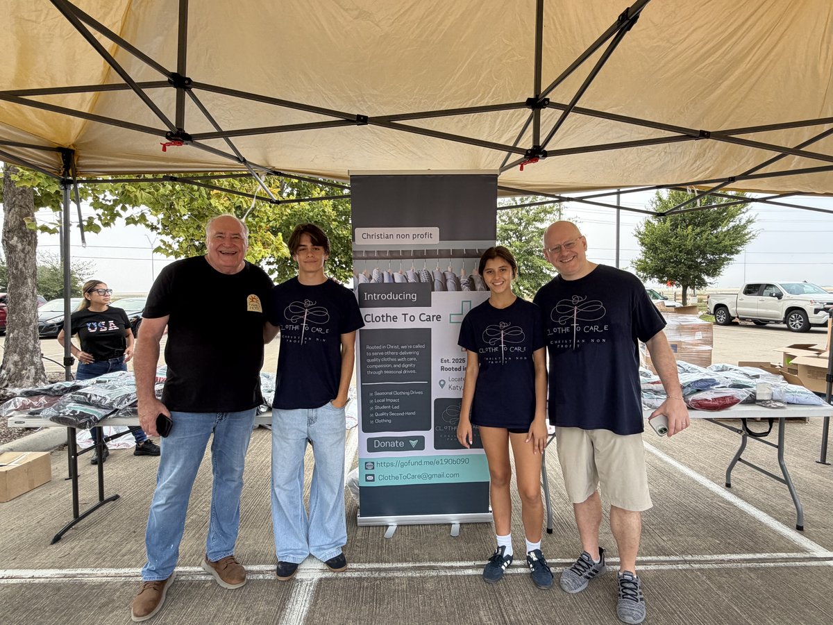 Clothe to Care volunteers at a clothing donation drive, August