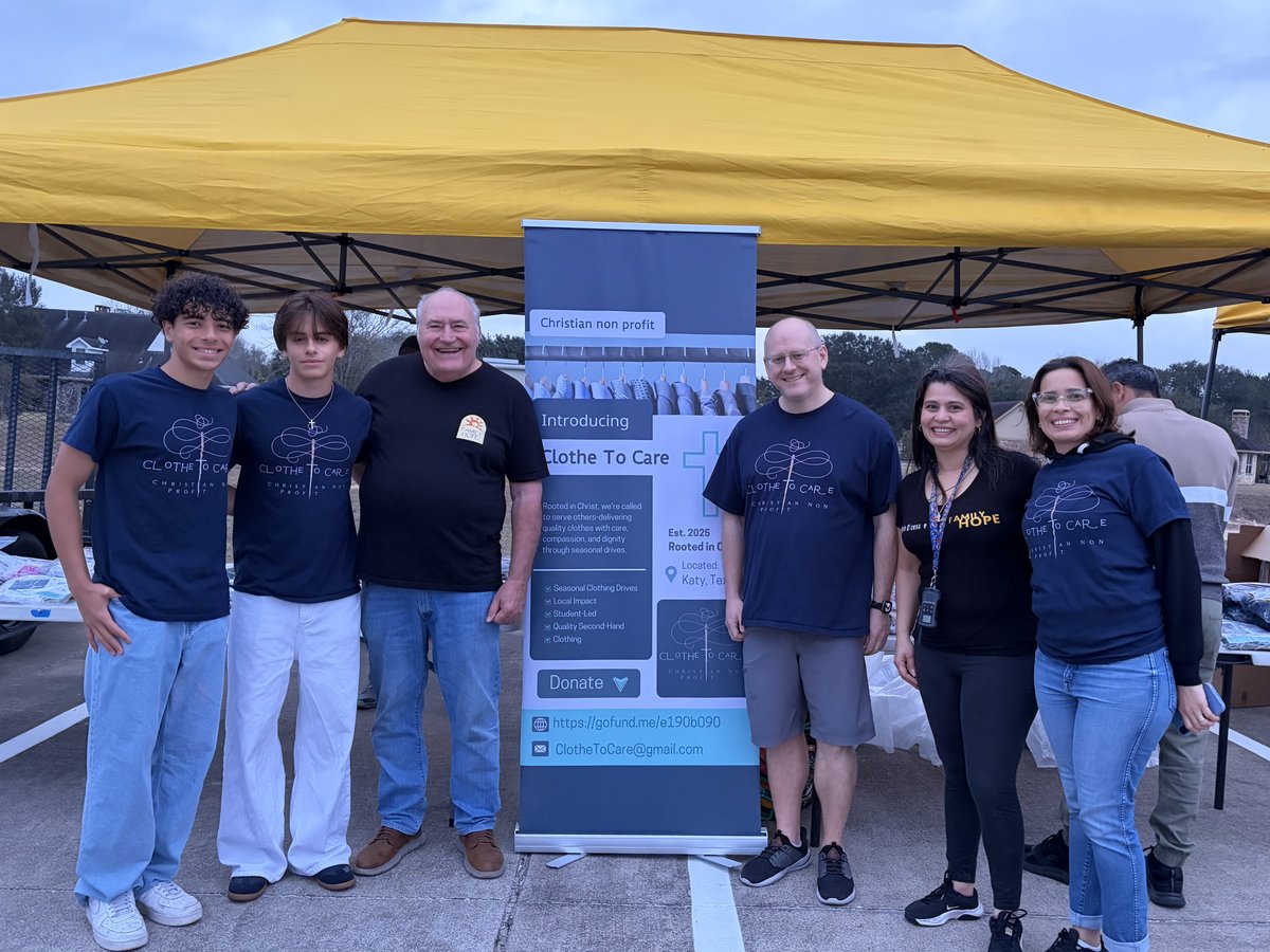 Clothe to Care volunteers at a clothing donation drive, February