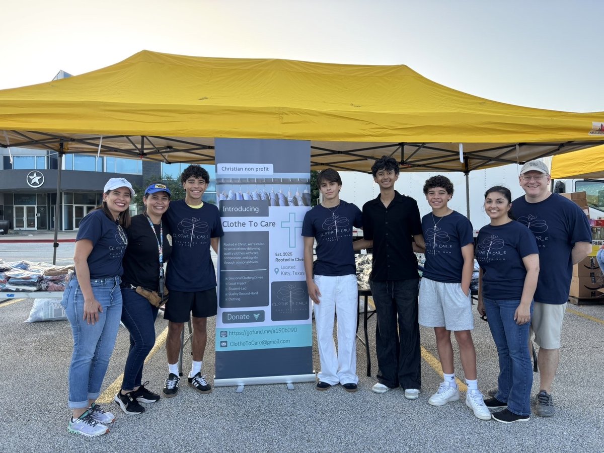 Clothe to Care volunteers at a clothing donation drive, June