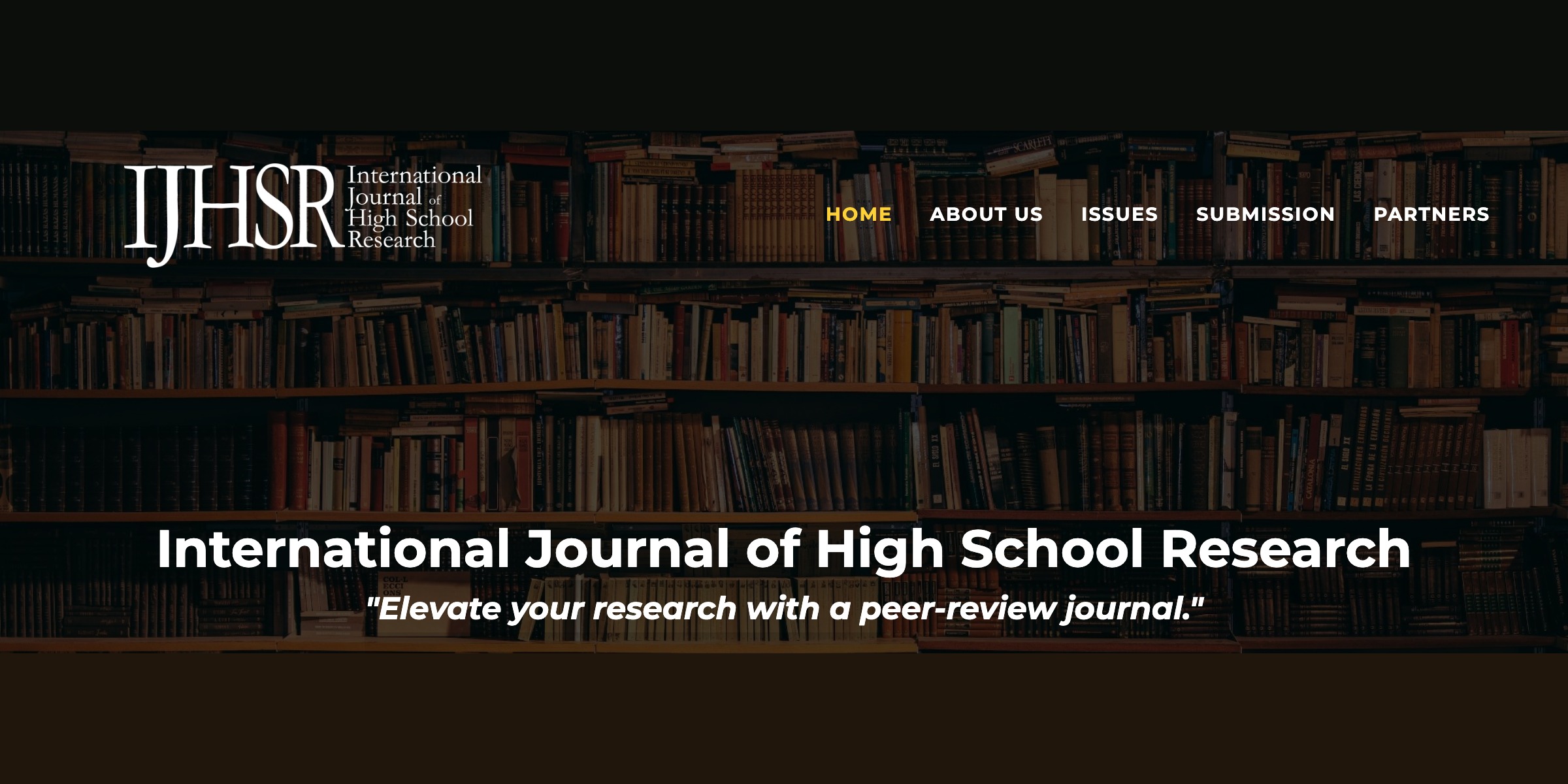 International Journal of High School Research — official site