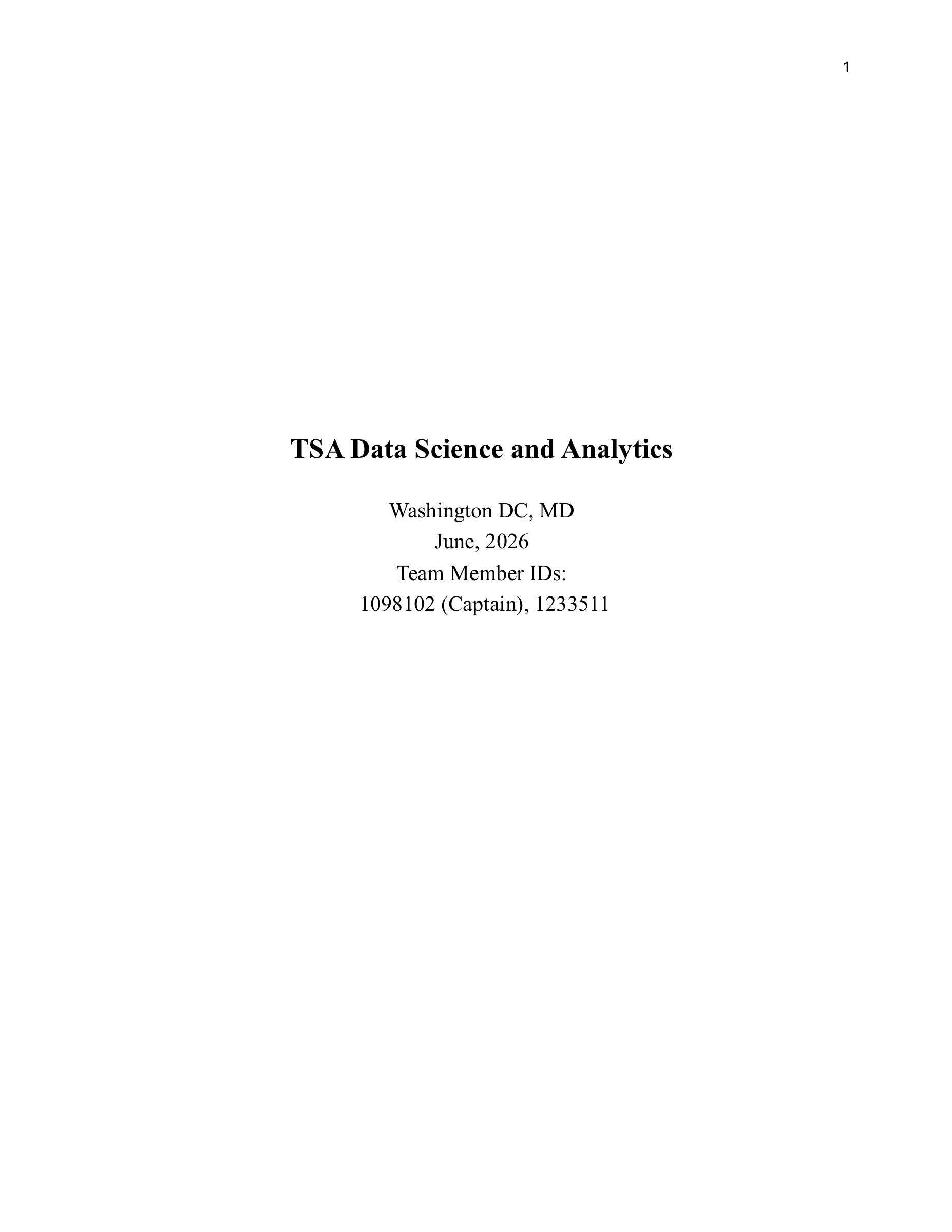 Cover page of the 2026 TSA Data Science & Analytics research portfolio, The Economics of Post-Pandemic Tourism